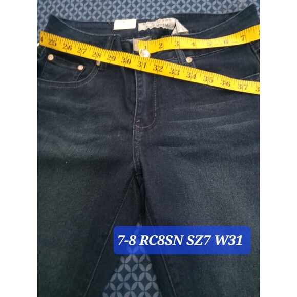 JEANS STRETCH DENIM DARK BLUE WAIST 31 IN 7-8 RC8SN SZ7, SKINNY JEANS, HAVE GEMO - Picture 1 of 7